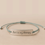 دستبند نقره Art is my Therapy